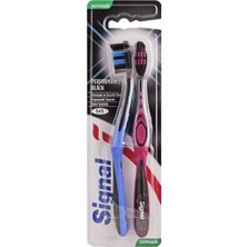 Signal Performance Black Diş Fırçası 1+1 Çoklu Düzeyde Kıl Kesimi 4'li Avantaj Paketi - 4 Adet