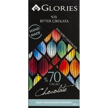 Glories  %70 Kakao Vegan Çikolata 100 G - 8 Adet
