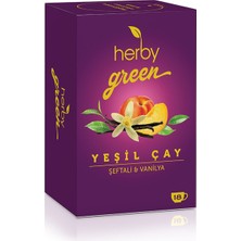Herby Yeşil Çay Şeftali & Vanilya 18'li 27 G - 8 Adet