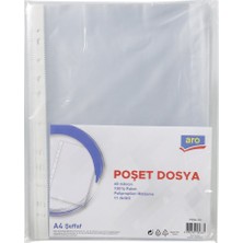 Aro Poşet Dosya 100 Lü - Fotokopi Çekilebilir, Delikli Şeritli 3'li Ekonomik Paket - 3 Adet