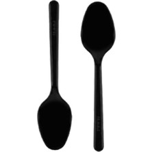 Smartpack Plastik Kaşık Siyah 50'li - Pratik ve Hijyenik Kullan At Kaşık 2'li Ekonomik Paket - 2 Adet