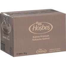 Eti Hoşbeş Gofret 12X70 G Kakao - Incecik Gofret, Nefis Kreması 2'li Ekonomik Paket - 2 Adet