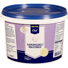 Metro Chef Sarımsaklı Mayonez 2 kg - Yoğun Aromalı Sos 2'li Ekonomik Paket - 2 Adet