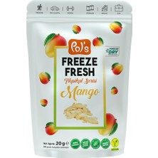 Pol's Freeze Fresh 20 G Mango - Dondurarak Kurutulmuş Doğal Mango Atıştırmalığı 4'li Avantaj Paketi - 4 Adet