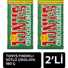 Tony's Chocolonely Tonys Fındıklı Sütlü Çikolata 180 G x 2 Adet - 6 Adet