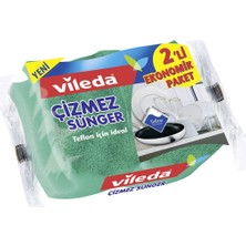 Vileda Çizmez Sünger 2'li - Hassas Yüzeyler Için Patentli Ovalama Süngeri 4'li Avantaj Paketi - 4 Adet