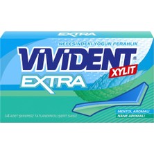 Vivident Sakız Cüzdan 26 G Extra Nane Şekersiz Şerit Sakız 2'li Ekonomik Paket - 2 Adet