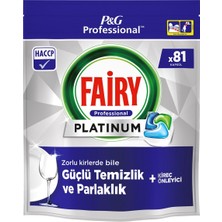 Fairy Professional Platinum Bulaşık Tableti 81'li Hepsi 1 Arada Güçlü Temizlik 3'li Ekonomik Paket - 3 Adet