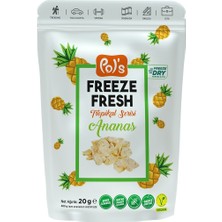 Pol's Freeze Fresh Tropikal Seri 20 G Ananas - Dondurularak Kurutulmuş Sağlıklı 5'li Avantaj Paketi - 5 Adet