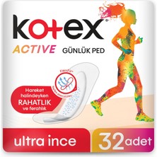 Kotex Active Ultra Ince Günlük Ped 32'li - 8 Adet