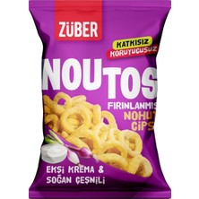 Züber Noutos Nohut Cipsi 55 G Ekşi Kremalı Soğanlı - Yüksek Lifli Atıştırmalık 3'li Ekonomik Paket - 3 Adet