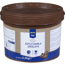 Metro Chef Sütlü Damla Çikolata 2,5 kg Pastacılık Için