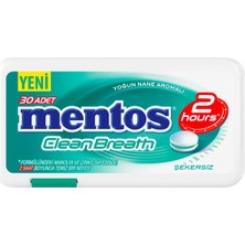Mentos Cleanbreath 21G Yoğun Nane - 2 Saat Temiz Nefes Ferahlığı 4'li Avantaj Paketi - 4 Adet