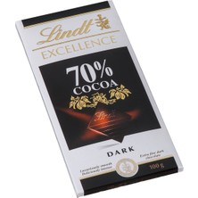 Lindt %70 Dark Excellence Çikolata 100 G - Yoğun Kakao Lezzeti 2'li Ekonomik Paket - 2 Adet