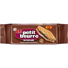 Eti Petit Beurre Kremalı Bisküvi 270 G - Kakao Kremalı Lezzet 5'li Avantaj Paketi - 5 Adet