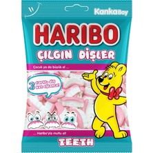 Haribo Yumuşak Şeker 80G Teeth - Diş Şeklinde Meyveli Şekerleme 4'li Avantaj Paketi - 4 Adet
