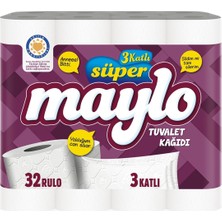 Maylo Süper 3 Katlı Tuvalet Kağıdı 32'li Paket - Ekstra Yumuşak ve Dayanıklı