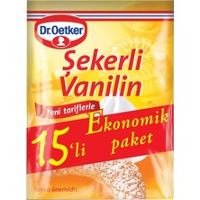Dr. Oetker Vanilin 15X5 G Şekerli Poşet, Glutensiz, 75 G 3'li Ekonomik Paket - 3 Adet