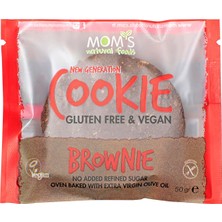 Mom's Natural Foods Moms Glutensiz Vegan Kurabiye 50 G Brownie - Sağlıklı Atıştırmalık 6'li Avantaj Paketi - 6 Adet