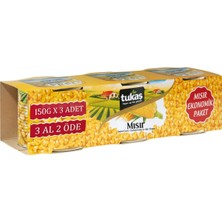 Tukaş Mısır Konservesi 3X150 G - Pratik Salata ve Garnitürler Için 3'li Ekonomik Paket - 3 Adet