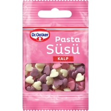 Dr. Oetker Pasta Süsü 10G Kalpler - Üç Renkli Hazır Süsleme 5'li Avantaj Paketi - 5 Adet