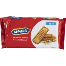 Mcvities Karamelli Bisküvi 120G - Ince, Taze ve Düşük Kalorili Atıştırmalık 2'li Ekonomik Paket - 2 Adet