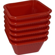 Corona Professional Bora Plastik Kare Sosluk 55X55X32 mm 6'lı Kırmızı 8'li Avantaj Paketi - 8 Adet