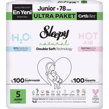 Sleepy Natural Double Soft Ultra Bebek Bezi Junior 78 Adet Hassas Ciltler Için 2'li Ekonomik Paket - 2 Adet