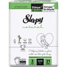 Sleepy Natural Bebek Bezi Midi 21LI 2'li Ekonomik Paket - 2 Adet