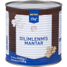 Metro Chef Dilimli Mantar Konservesi 1,15 kg - Pratik ve Taze 2'li Ekonomik Paket - 2 Adet