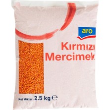 Aro Kırmızı Mercimek 2,5 kg - Çorbalık ve Köftelik Bakliyat 2'li Ekonomik Paket - 2 Adet