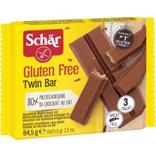 Schar Glutensiz Twin Bar Çikolata 64,5g - Gluten Içermeyen Lezzetli Atıştırmalık 6'li Avantaj Paketi - 6 Adet