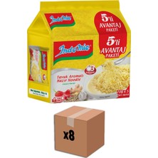 Indomie Hazır Noodle 8'li Paket 5X75G Tavuk Aromalı Pratik Makarna 2'li Ekonomik Paket - 2 Adet