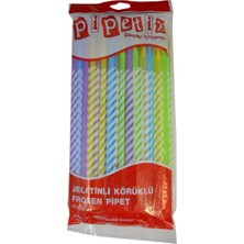 Pipetix Jelatinli Frozen Pipet 50 Adet Körüklü - Şık ve Pratik Kullan At Içecek 6'li Avantaj Paketi - 6 Adet