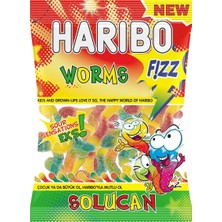 HARIBO Harıbo Fızz Solucan Yumuşak Şeker 80 G - Ekşi Meyveli Lezzet 6'li Avantaj Paketi - 6 Adet