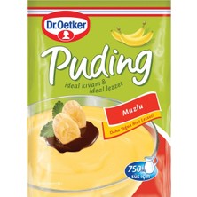 Dr. Oetker Muzlu Puding 120G - Kolay Hazırlanan Yoğun Muz Aromalı Tatlı 6'li Avantaj Paketi - 6 Adet