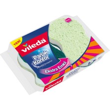 Vileda Parlak Konfor Oluklu Sünger 2'li - Mutfak Temizlik Süngeri 4'li Avantaj Paketi - 4 Adet