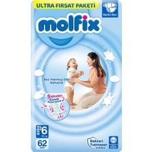 Molfix Ultra Fırsat Bebek Bezi Ekstra Large 62'li 3D Elastik Gövde 2'li Ekonomik Paket - 2 Adet