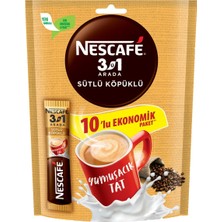 Nescafe 3'ü 1 Arada Sütlü Köpüklü Kahve 10X18G Pratik Poşet