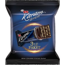 Eti Karam Gurme Bitter Çikolatalı Kremalı Gofret 3lü 150G 4'li Avantaj Paketi - 4 Adet