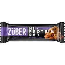 Züber Hi-Protein Bar 45 G Bademli - Yüksek Proteinli, Şekersiz Atıştırmalık 3'li Ekonomik Paket - 3 Adet