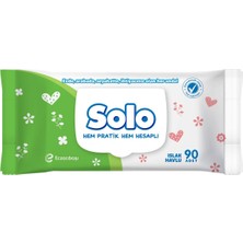 Solo Islak Havlu 90 Adet Günlük Hijyen Için Pratik Temizlik 2'li Ekonomik Paket - 2 Adet