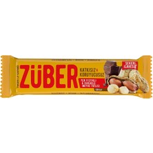 Züber Bar 40G Yer Fıstıklı - Katkısız, Glutensiz, Vegan Atıştırmalık 6'li Avantaj Paketi - 6 Adet
