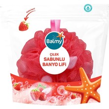 Balmy Sabunlu Banyo Lifi Çilek - Kendinden Sabunlu, Bol Köpüklü Cilt Temizleyici 2'li Ekonomik Paket - 2 Adet