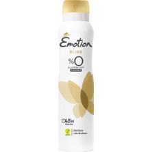 Emotion Deodorant Bliss 150ML - 48 Saat Koruma, Parabensiz 3'li Ekonomik Paket - 3 Adet