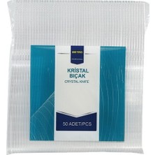 Metro Professıonal Kristal Bıçak 50 Adet - 180 mm Tek Kullanımlık