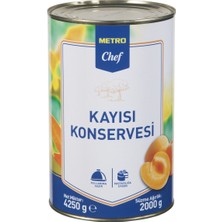 Metro Chef Kayısı Konserve 4,25 kg - Tatlı ve Şuruplu