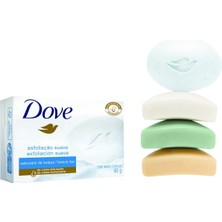 Dove Exfoliating Cream Bar Sabun 90G - Nemlendirici ve Peeling Etkili 8'li Avantaj Paketi - 8 Adet