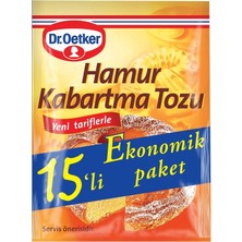 Dr. Oetker Kabartma Tozu 15X10 G - Pratik Poşetlerde Glutensiz Hamur Kabartma 6'li Avantaj Paketi - 6 Adet