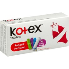 Kotex Süper Tampon 16 Adet – Kolay Yerleşim ve Sızıntı Koruması 3'li Ekonomik Paket - 3 Adet